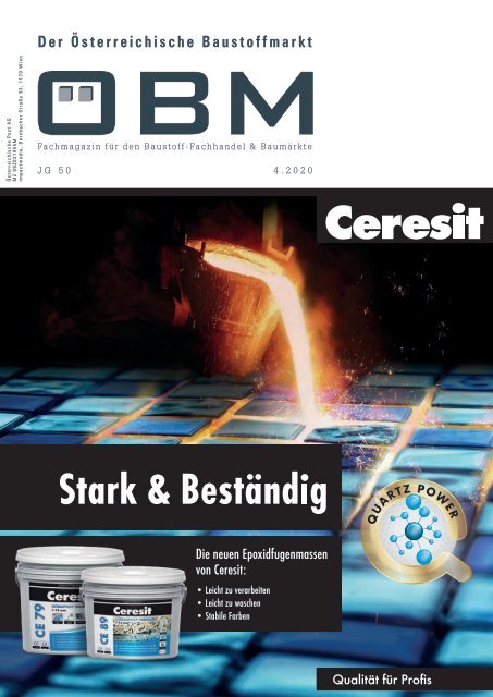 2020-01 OEBM Der Österreichische Baustoffmarkt - Stark & Beständig -  Ceresit