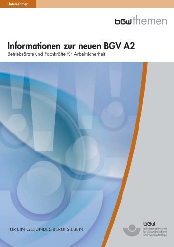 Informationen zur neuen BGV A2 - Dachverband Berliner Kinder