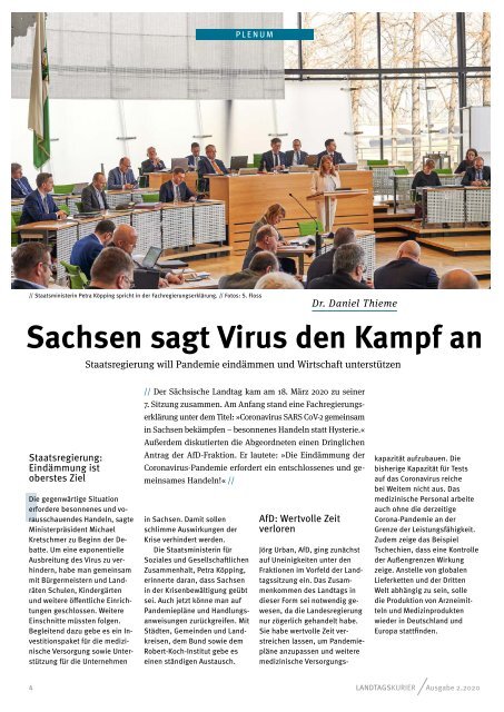 Landtagskurier, Ausgabe 2/20