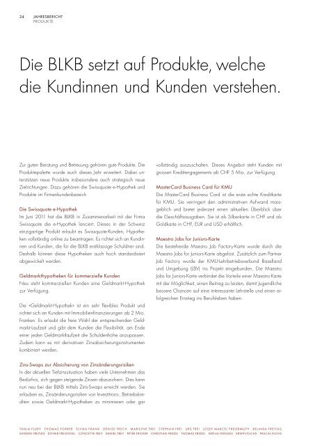 und Nachhaltigkeitsbericht 2011. - BLKB