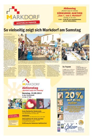 So vielseitig zeigt sich Markdorf am Samstag - Südkurier