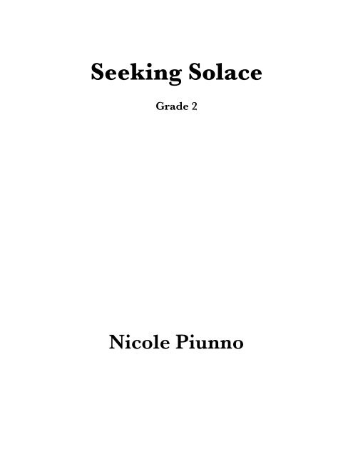 Seeking Solace FULL SCORE