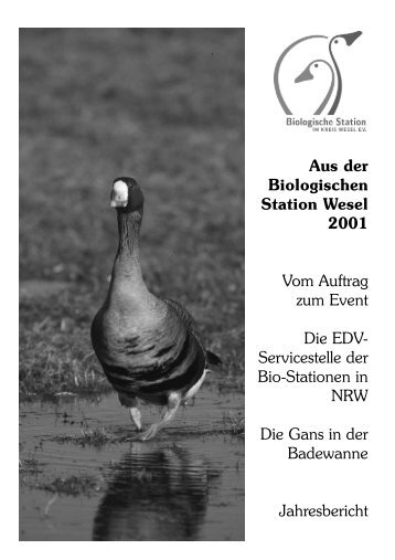 Jahresbericht 2001 -  Biologische Station im Kreis Wesel e.V. (BSKW)