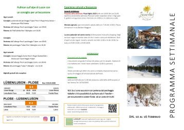 Wochenprogramm Winter ITA