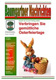 Baumgartner Nachrichten Frühjahr 2006 - Gemeinde Baumgarten
