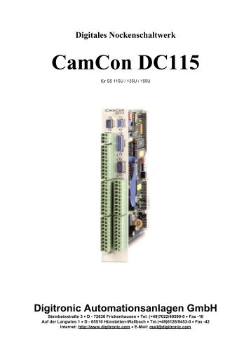 Digitales Nockenschaltwerk CamCon DC115 - Digitronic GmbH