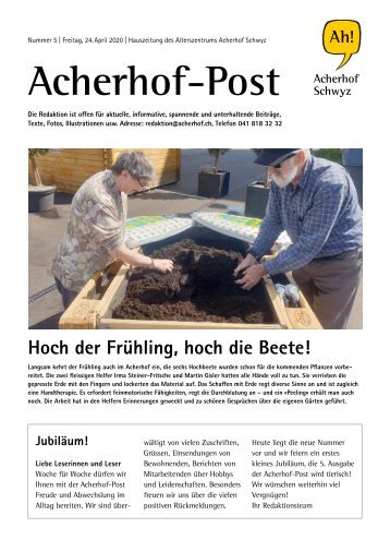 Acherhof-Post Nr. 5 | 24. April 2020
