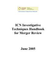 ICN Investigative Techniques Handbook for Merger Review June 2005