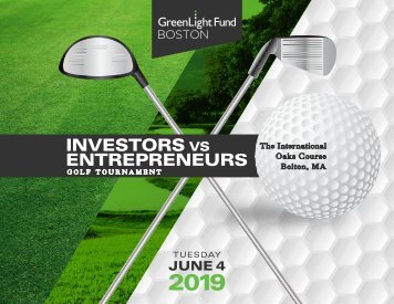 GreenLight Fund BOSTON Golf Tournament Program