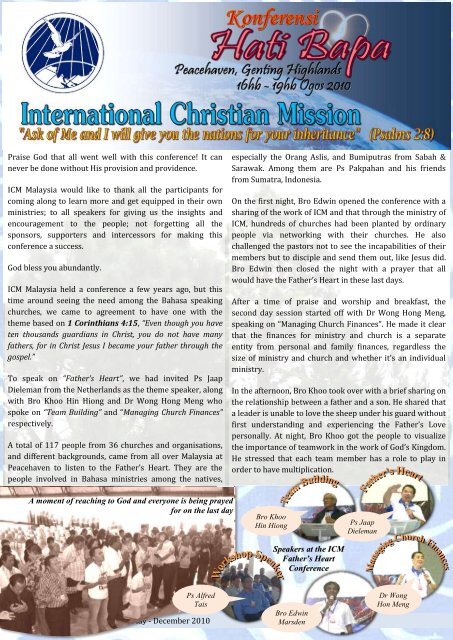 Our Vision Our Mission - International Christian Mission