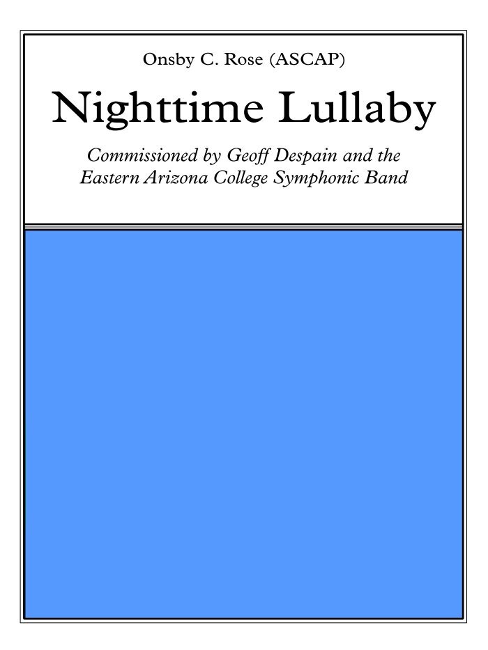 Nighttime Lullaby | Murphy Music Press, LLC Nighttime Lullaby | Murphy Music Press, LLC