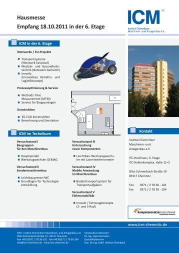 Hausmesse Empfang 18.10.2011 in der 6. Etage - ICM - Institut ...