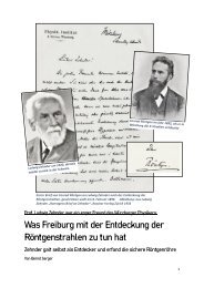 se - Was Freiburg mit der Entdeckung der Röntgenstrahlen zu tun hat