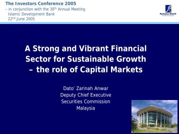 the role of Capital Markets - Securities Commission Malaysia