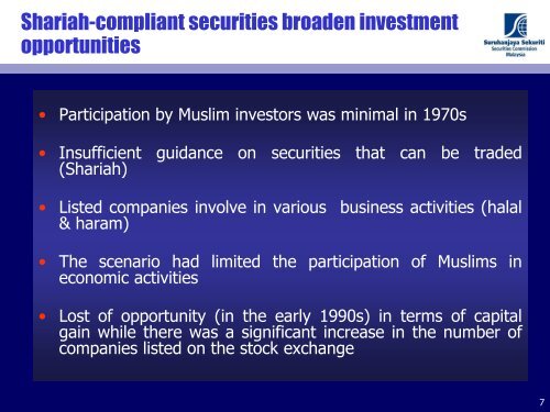 Shariah Screening Process in Islamic Capital Market