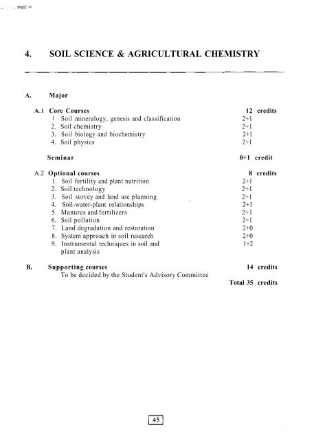 agronomy agricultural physics agricultural meteorology soil science