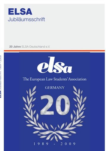 Jubiläumsschrift - ELSA Germany