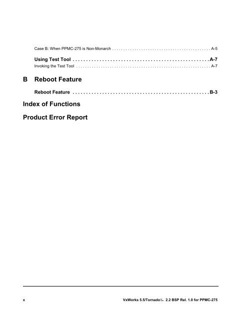 2.2 BSP Rel. 1.0 for PPMC-275 Programmer's Guide