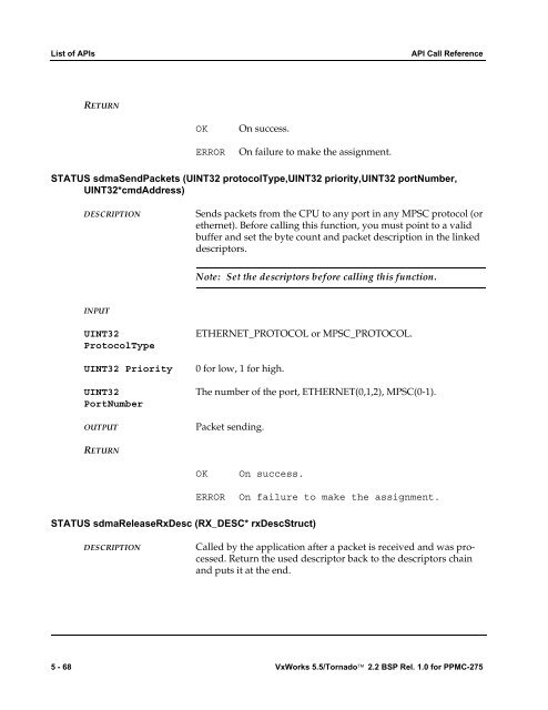 2.2 BSP Rel. 1.0 for PPMC-275 Programmer's Guide