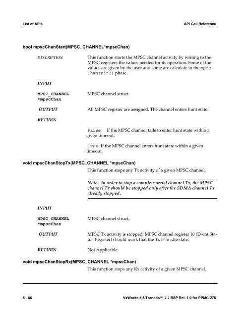 2.2 BSP Rel. 1.0 for PPMC-275 Programmer's Guide