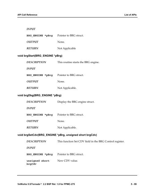 2.2 BSP Rel. 1.0 for PPMC-275 Programmer's Guide