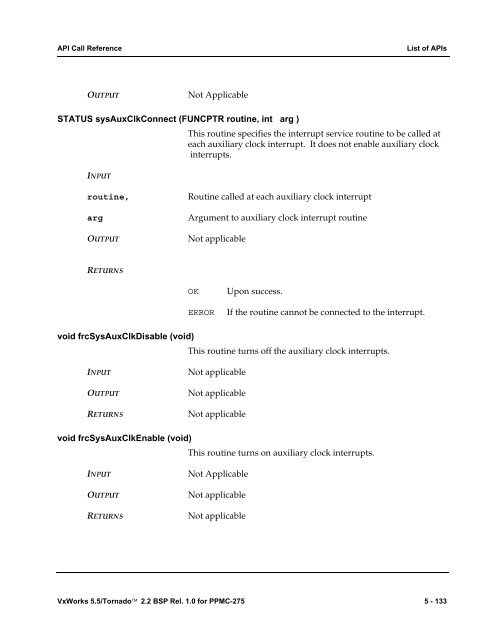 2.2 BSP Rel. 1.0 for PPMC-275 Programmer's Guide