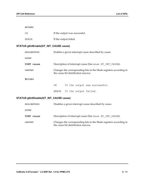 2.2 BSP Rel. 1.0 for PPMC-275 Programmer's Guide