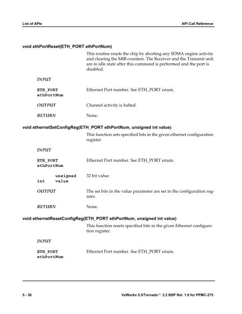 2.2 BSP Rel. 1.0 for PPMC-275 Programmer's Guide