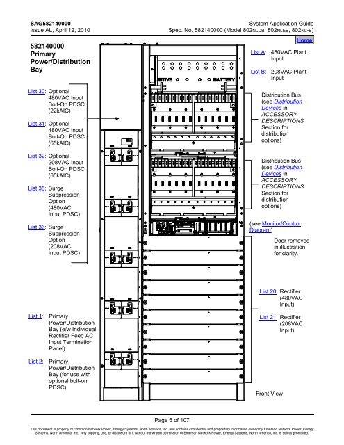 SAG582140000 SYSTEM OVERVIEW - Emerson Network Power