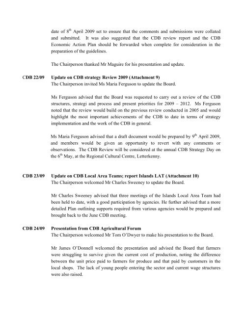 Level 1 Actions Part B: Level 3 Actions - Donegal County Council