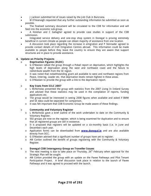 Level 1 Actions Part B: Level 3 Actions - Donegal County Council