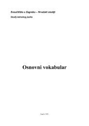 Osnovni vokabular - Hrvatski studiji - Sveučilište u Zagrebu
