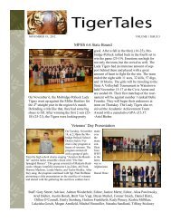 Tiger Tales - Mobridge Public Schools