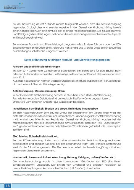 2018 Gemeinwohlbericht der Gemeinde Kirchanschöring