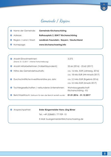 2018 Gemeinwohlbericht der Gemeinde Kirchanschöring