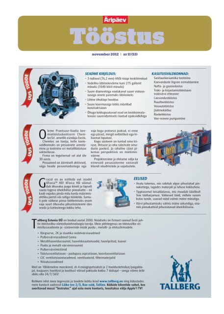 Tööstus - juuni 2012 (PDF formaadis) - Toostusuudised