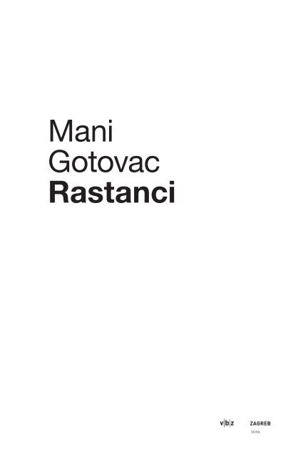 Mani Gotovac - Rastanci