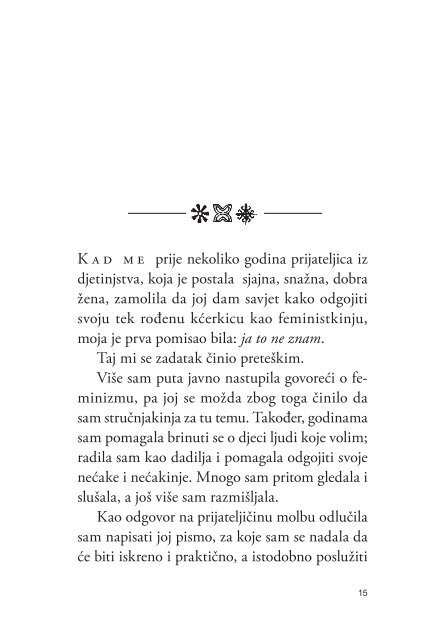 Chimamanda Ngozi Adichie - DRAGA IJEAWELE ILI FEMINISTIČKI MANIFEST U PETNAEST SAVJETA
