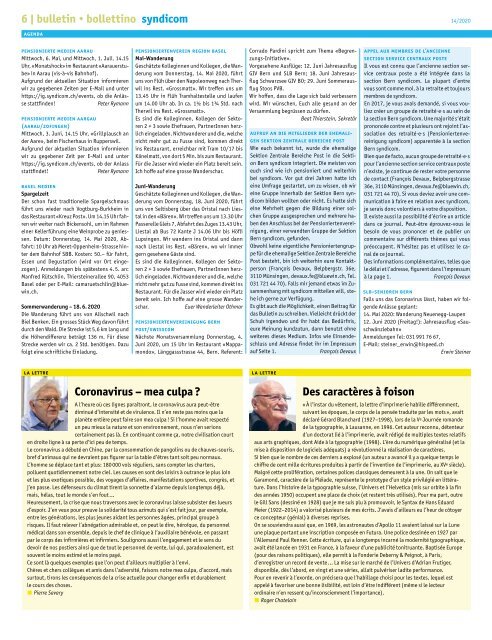 syndicom Bulletin / bulletin / Bollettino 14