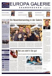 Ein Novembersonntag in der Galerie - EUROPA-Galerie, Saarbrücken