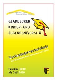 Gladbecker Kinder- und Jugenduniversität - Jugend in Gladbeck