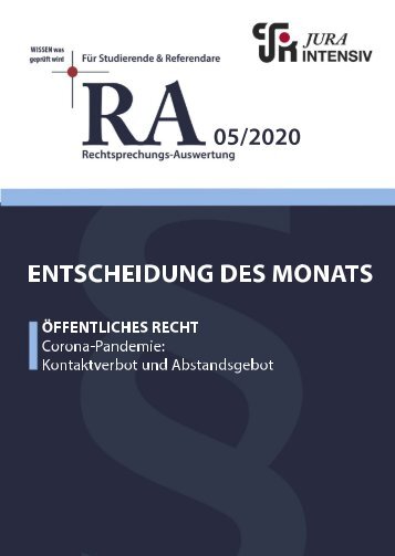 RA 05/2020 - Entscheidung des Monats