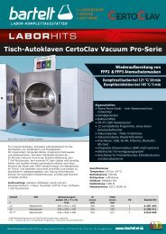 Laborhit: CertoClav Tisch-Autoklaven der Vacuum Pro-Serie