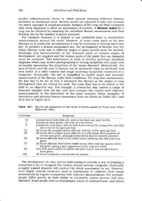 Assessment of disease and effects on yield - Australasian Plant ...