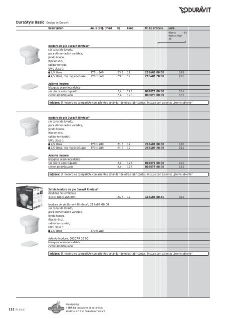 Duravit - Tarifa - 2019 - General