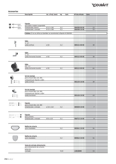 Duravit - Tarifa - 2019 - General