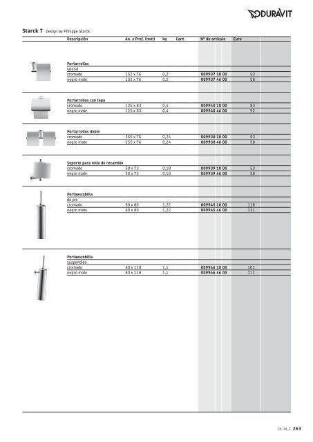 Duravit - Tarifa - 2019 - General