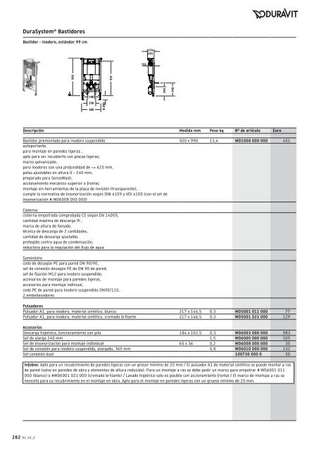 Duravit - Tarifa - 2019 - General