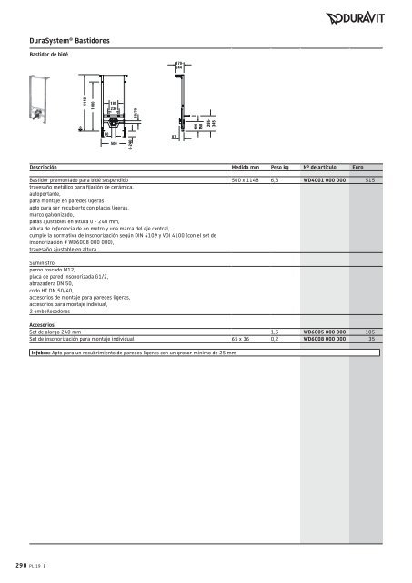 Duravit - Tarifa - 2019 - General