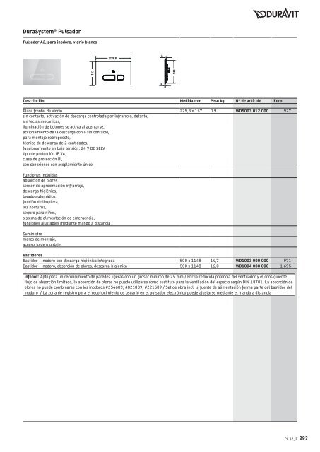 Duravit - Tarifa - 2019 - General